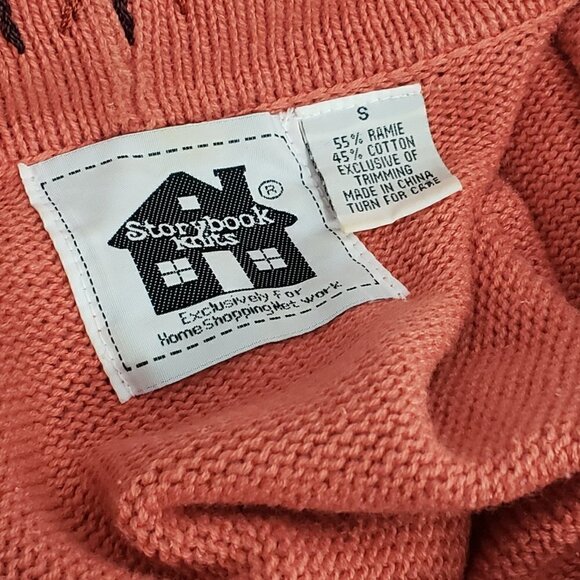 Storybook Knits  Long Orange Cardigan Sweater  Beaded / Sequins / Size S - Picture 2 of 7